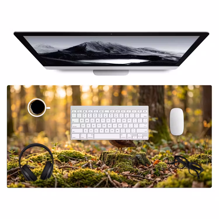 Bureau onderlegger - Houtsnip - Bos - Bladeren - Herfst - Gecamoufleerd — 4