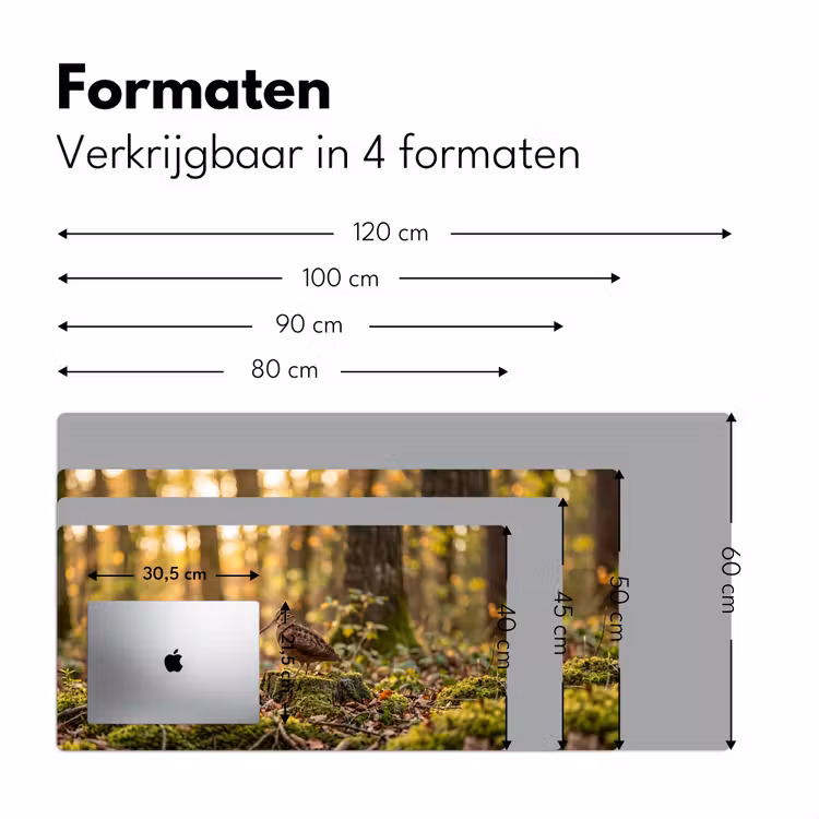 Bureau onderlegger - Houtsnip - Bos - Bladeren - Herfst - Gecamoufleerd — 8