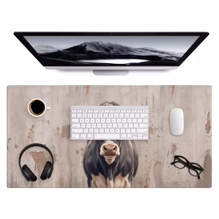 Bureau onderlegger - Koe - Portret - Dieren - Modern — 4