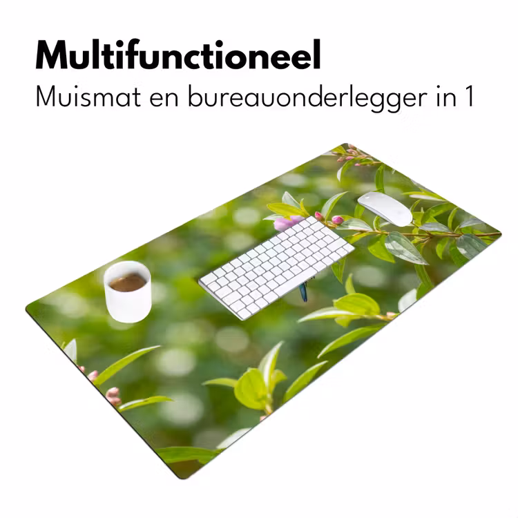 Bureau onderlegger - Kolibrie - Bloem - Natuur - Groen — 7
