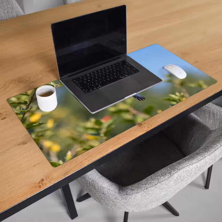 Bureau onderlegger - Kolibrie - Bloem - Natuur - Groen — 3