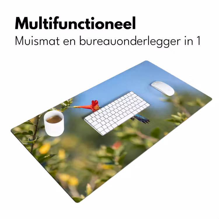 Bureau onderlegger - Kolibrie - Bloem - Natuur - Groen — 7