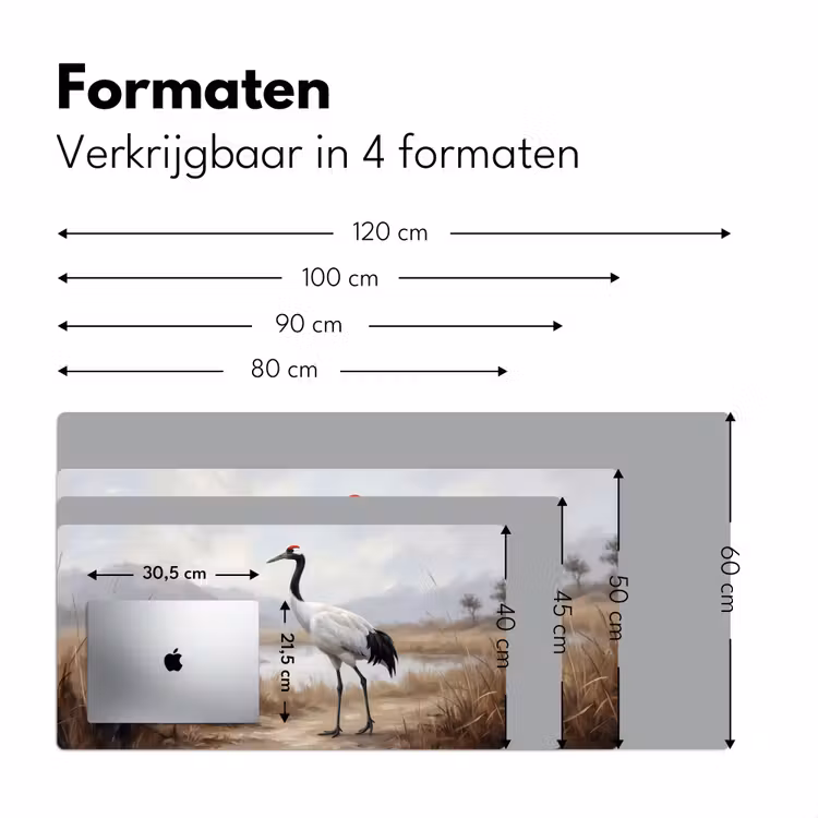 Bureau onderlegger - Kraanvogel - Natuur - Realistisch — 8