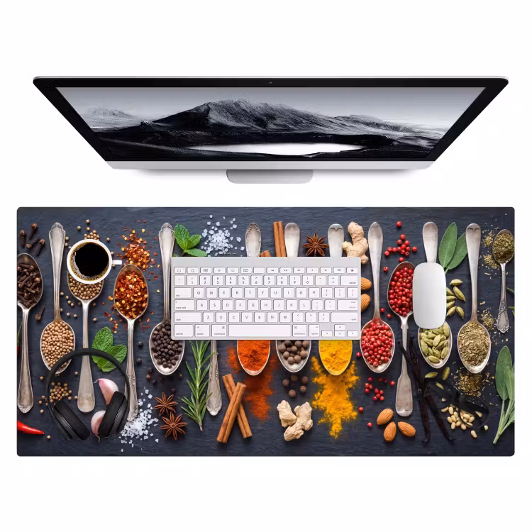 Bureau onderlegger - Kruiden - Lepels - Culinair - Kleurrijk - Sfeervol — 4