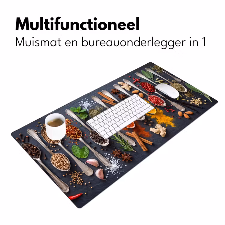 Bureau onderlegger - Kruiden - Lepels - Culinair - Kleurrijk - Sfeervol — 7