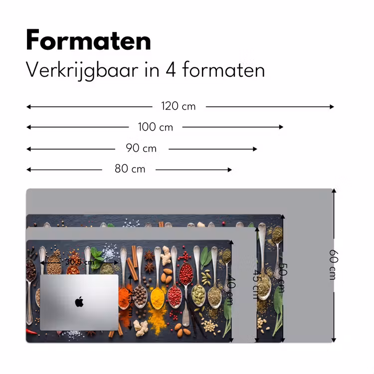 Bureau onderlegger - Kruiden - Lepels - Culinair - Kleurrijk - Sfeervol — 8