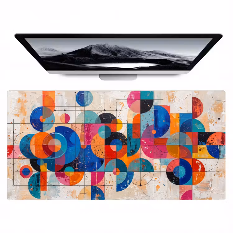 Bureau onderlegger - Kunst - Geometrisch - Abstract - Kleurrijk — 1