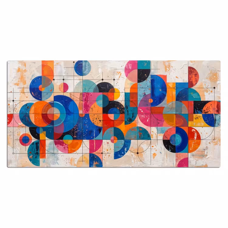 Bureau onderlegger - Kunst - Geometrisch - Abstract - Kleurrijk — 2