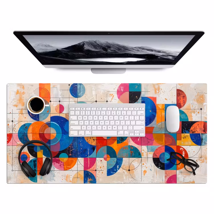 Bureau onderlegger - Kunst - Geometrisch - Abstract - Kleurrijk — 4