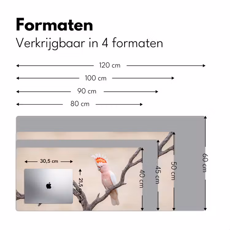 Bureau onderlegger - Papagaai - Tak - Roze — 8