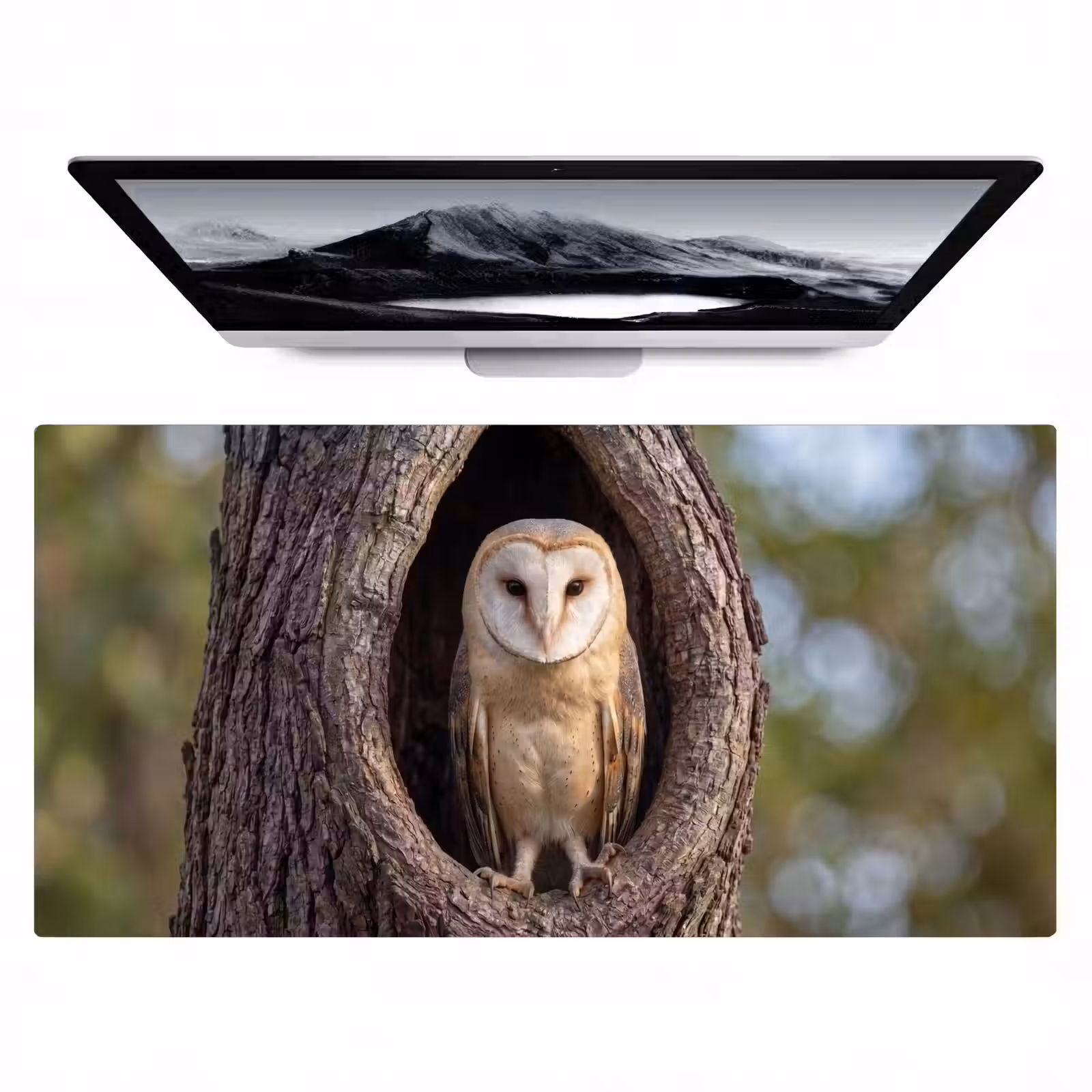 Bureau onderlegger - Kerkuil - Boom - Natuur - Bruin — 1