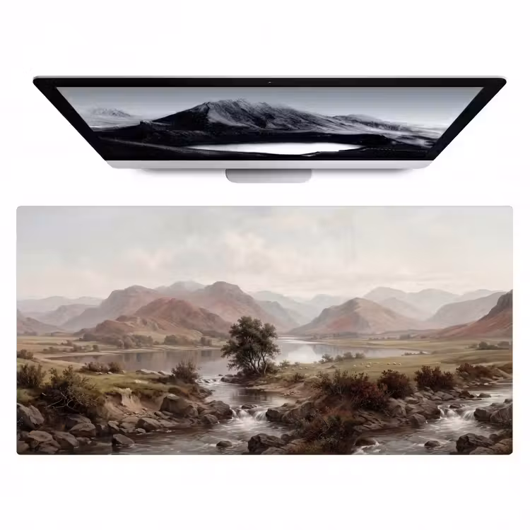 Bureau onderlegger - Berglandschap - Meer - Bergen - Vallei - Klassiek — 1