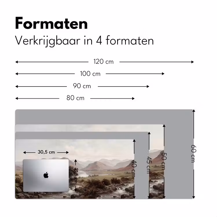 Bureau onderlegger - Berglandschap - Meer - Bergen - Vallei - Klassiek — 8