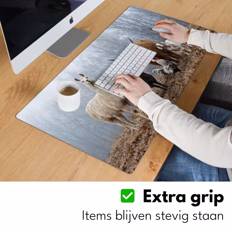 Bureau onderlegger - Boerderijdieren - Groep - Mist - Natuur - Rustiek — 6