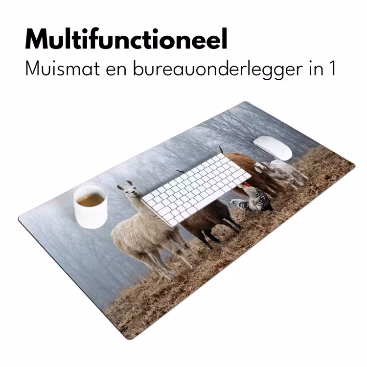 Bureau onderlegger - Boerderijdieren - Groep - Mist - Natuur - Rustiek — 7