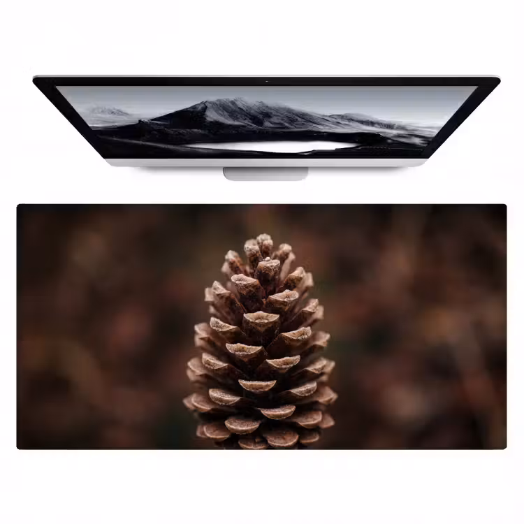 Bureau onderlegger - Dennenappel - Bos - Herfst - Bruin - Sfeervol — 1