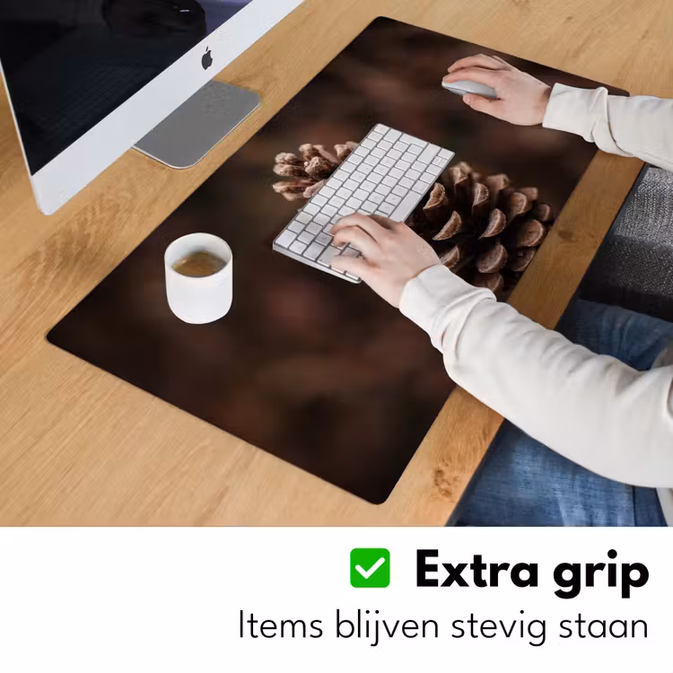 Bureau onderlegger - Dennenappel - Bos - Herfst - Bruin - Sfeervol — 6