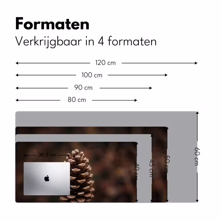 Bureau onderlegger - Dennenappel - Bos - Herfst - Bruin - Sfeervol — 8