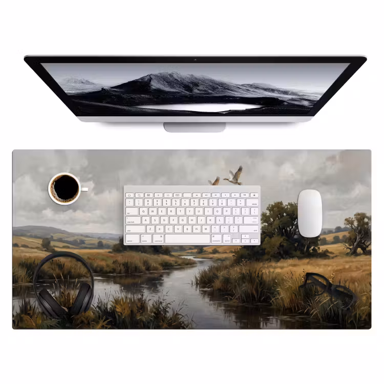 Bureau onderlegger - Eenden - Rivier - Landschap - Vlucht - Nostalgisch — 4