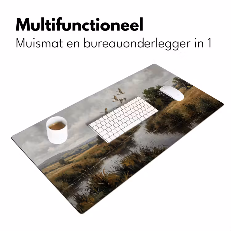 Bureau onderlegger - Eenden - Rivier - Landschap - Vlucht - Nostalgisch — 7