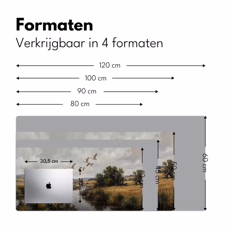Bureau onderlegger - Eenden - Rivier - Landschap - Vlucht - Nostalgisch — 8