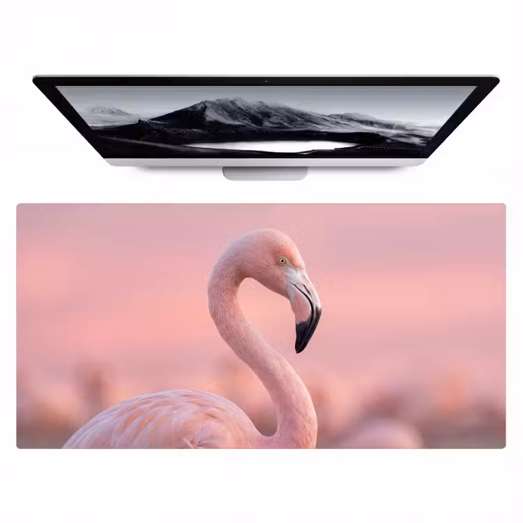 Bureau onderlegger - Flamingo - Portret - Roze — 1