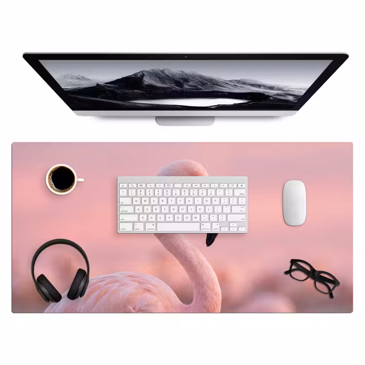 Bureau onderlegger - Flamingo - Portret - Roze — 4