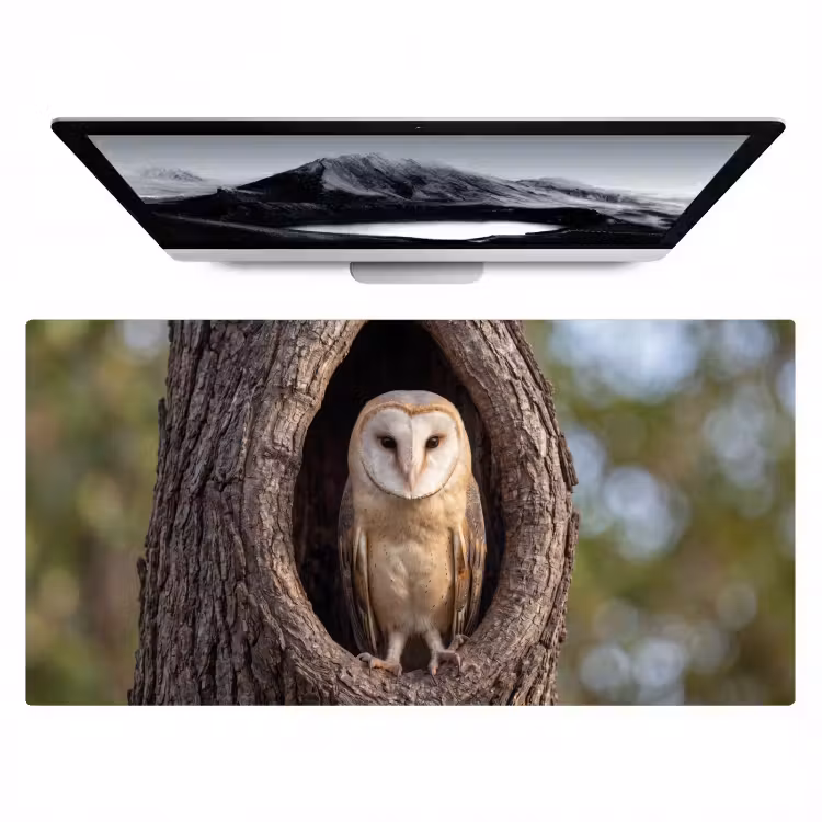 Bureau onderlegger - Kerkuil - Boom - Natuur - Bruin — 1