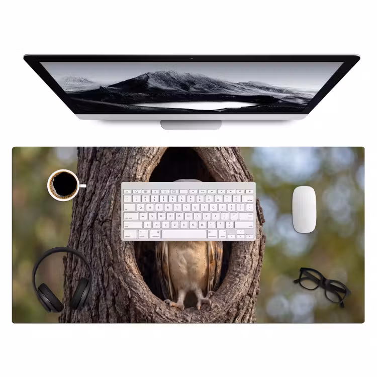 Bureau onderlegger - Kerkuil - Boom - Natuur - Bruin — 4
