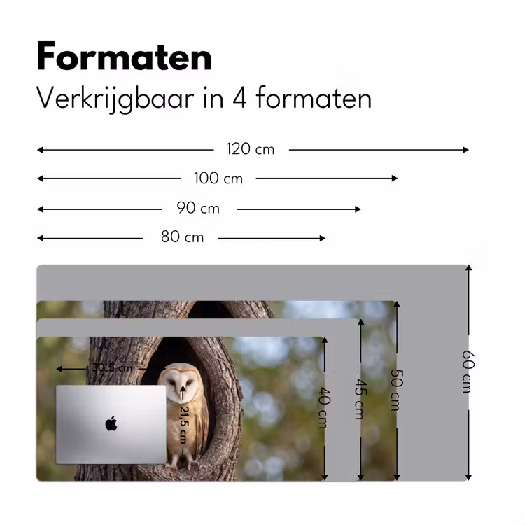 Bureau onderlegger - Kerkuil - Boom - Natuur - Bruin — 8