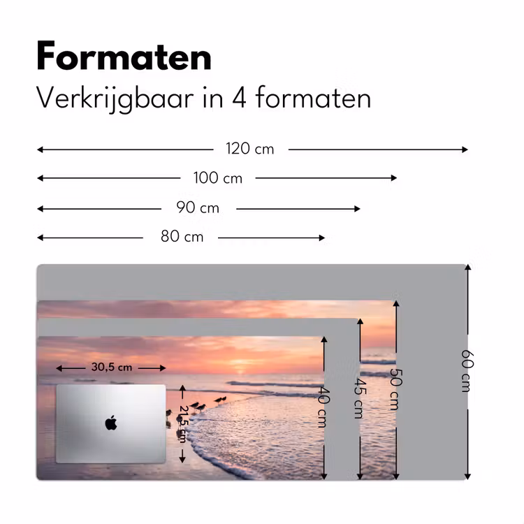 Bureau onderlegger - Meeuwen - Strand - Zee - Roze — 8