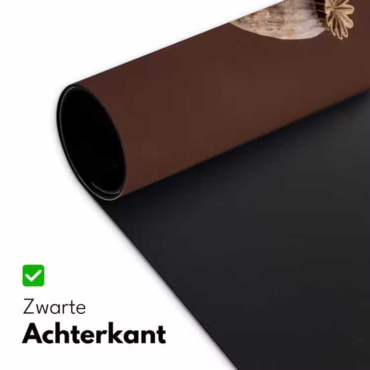 Bureau onderlegger - Papaverbol - Droogbloem - Bruin - Minimalistisch — 5