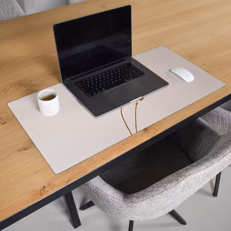 Bureau onderlegger - Papaverbollen - Droogbloemen - Minimalistisch - Beige - Rustig — 3