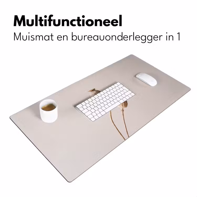 Bureau onderlegger - Papaverbollen - Droogbloemen - Minimalistisch - Beige - Rustig — 7
