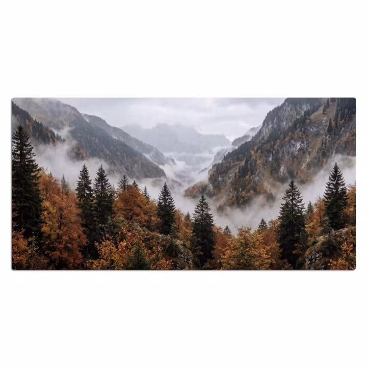 Bureau onderlegger - Bergen - Vallei - Mist - Herfst - Natuur — 2