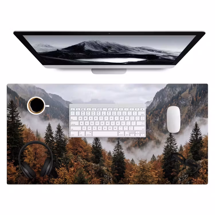 Bureau onderlegger - Bergen - Vallei - Mist - Herfst - Natuur — 4