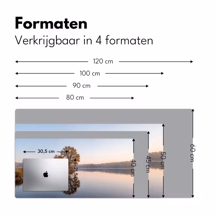 Bureau onderlegger - Bomen - Reflectie - Water - Zonsopgang - Serene — 8