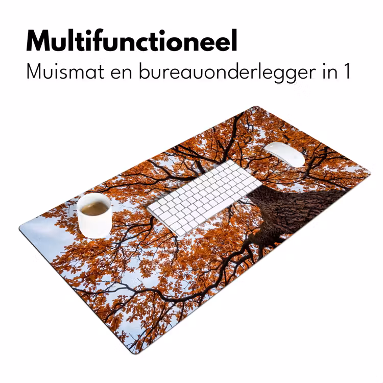 Bureau onderlegger - Boom - Bladerdak - Herfst - Oranje - Sfeervol — 7