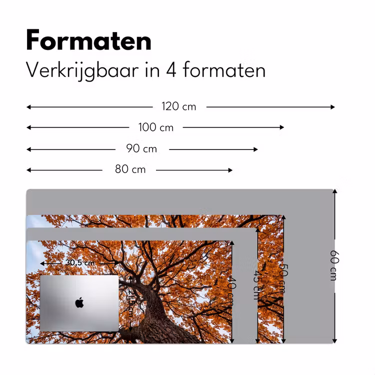 Bureau onderlegger - Boom - Bladerdak - Herfst - Oranje - Sfeervol — 8