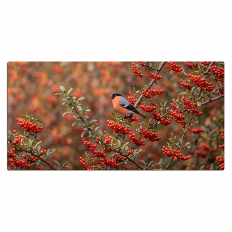 Bureau onderlegger - Goudvink - Bessen - Herfst - Natuur - Kleurrijk — 2