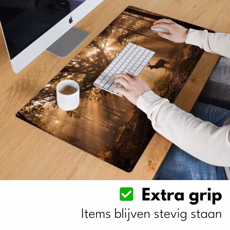 Bureau onderlegger - Hert - Bos - Mistig - Natuur - Goud — 6