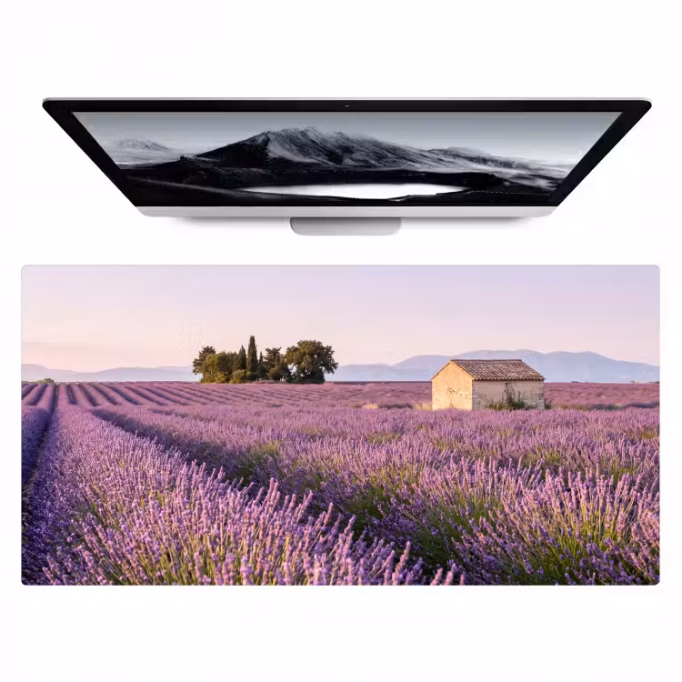 Bureau onderlegger - Lavendel - Landschap - Sereen - Paars — 1