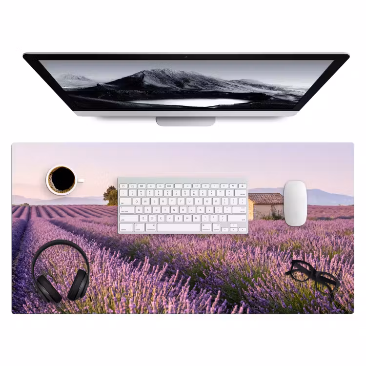Bureau onderlegger - Lavendel - Landschap - Sereen - Paars — 4