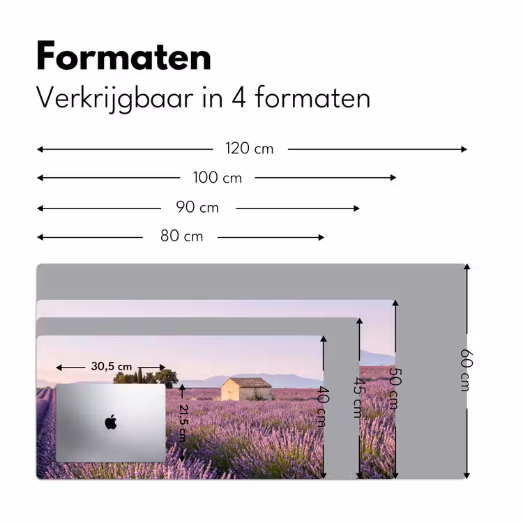 Bureau onderlegger - Lavendel - Landschap - Sereen - Paars — 8