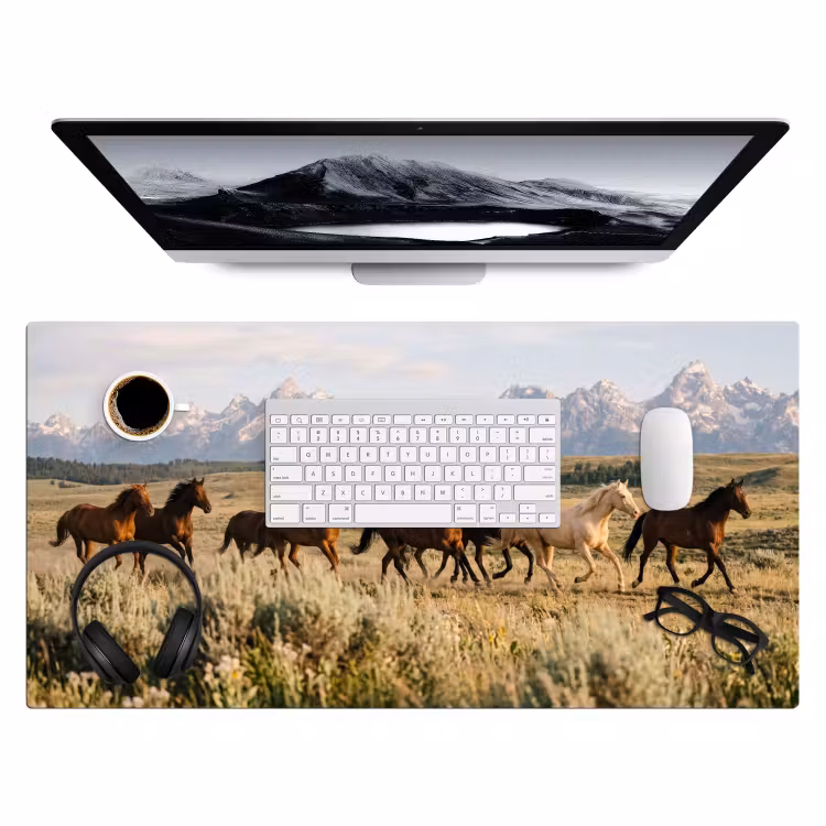 Bureau onderlegger - Paarden - Kudde - Bergen - Vrijheid - Wild — 4