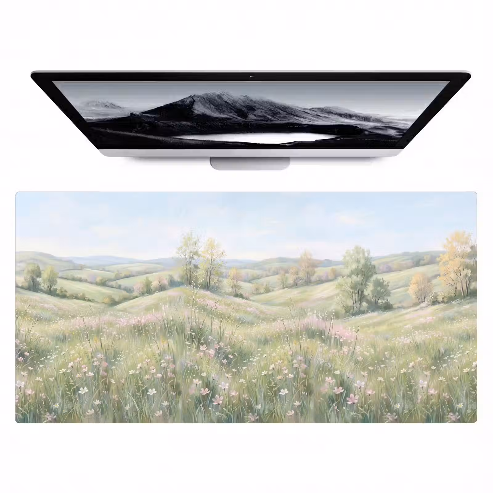 Bureau onderlegger - Bloemen veld - Bloemen - Groen — 1