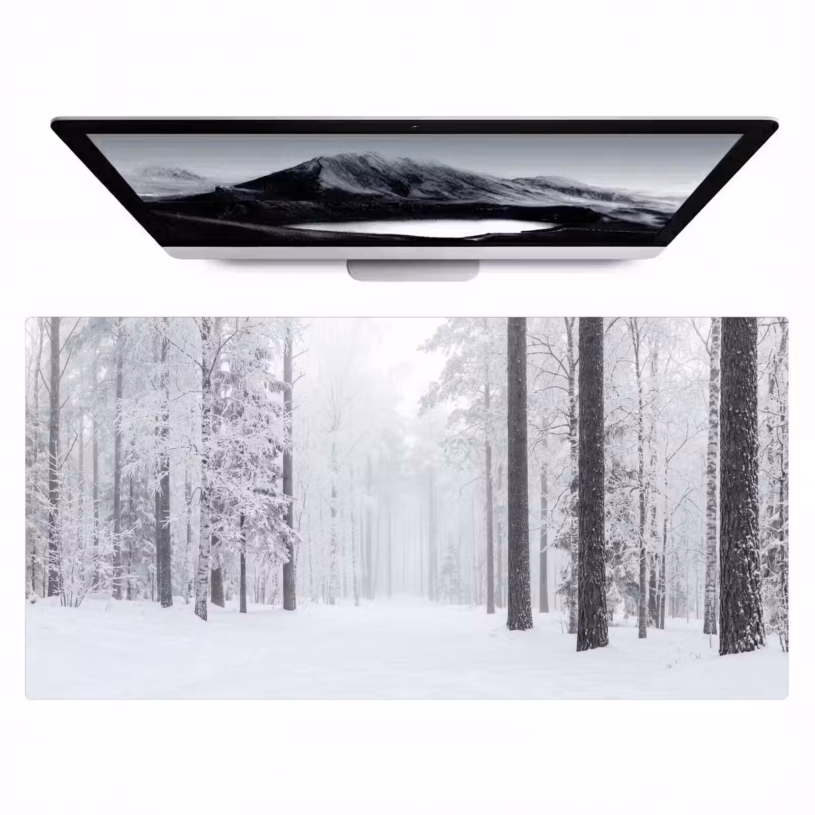 Bureau onderlegger - Bos - Sneeuw - Pad - Winter - Stilte — 1