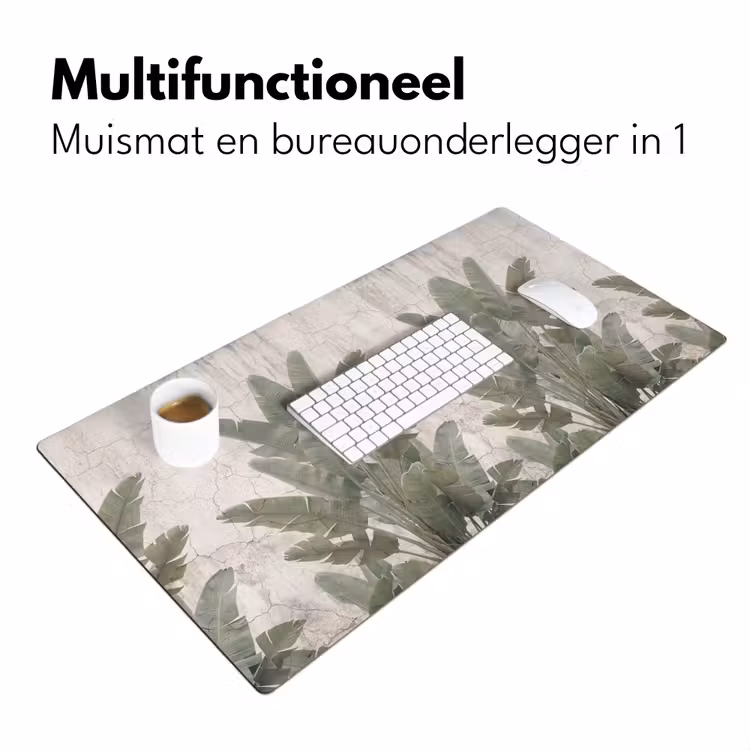 Bureau onderlegger - Bananenbladeren - Beton - Groen — 7