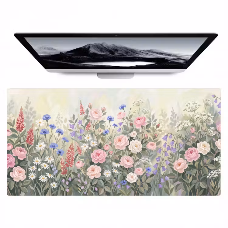 Bureau onderlegger - Bloemen - Tuin - Natuur - Kleurrijk — 1