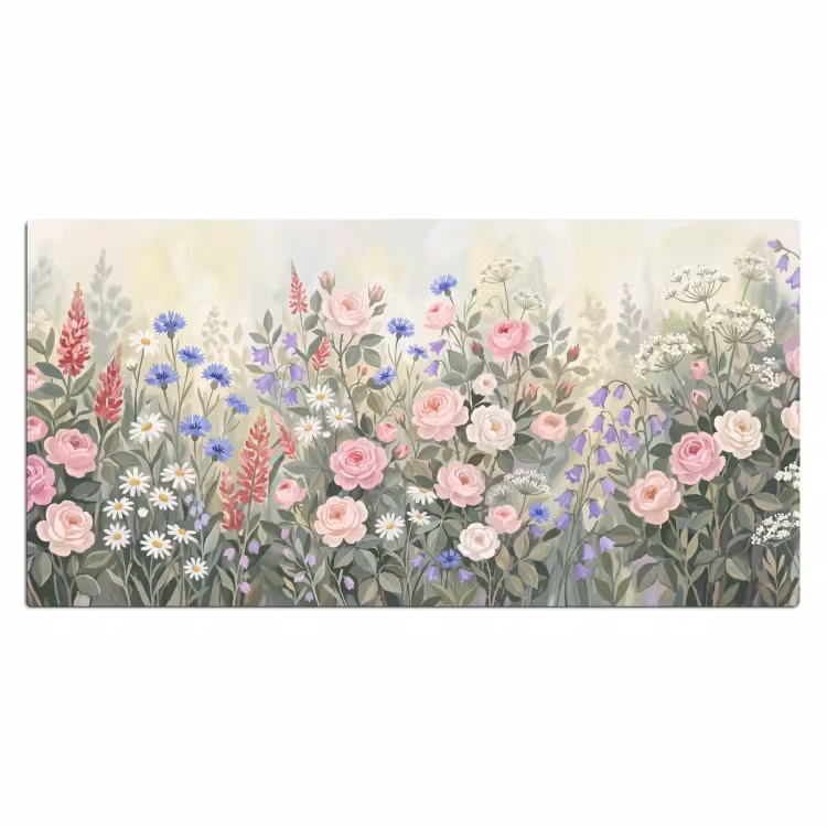Bureau onderlegger - Bloemen - Tuin - Natuur - Kleurrijk — 2